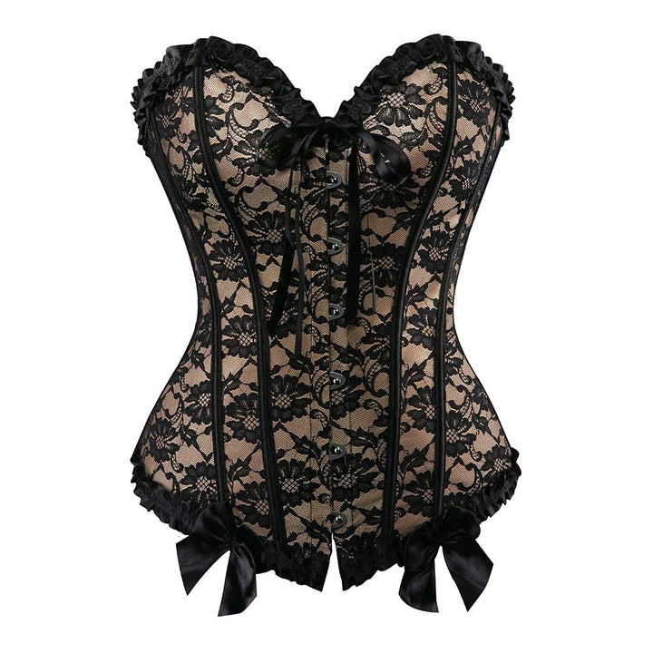 Women‘s Sexy Push Up Lace Overbust Corsets for Wedding Party Birthday