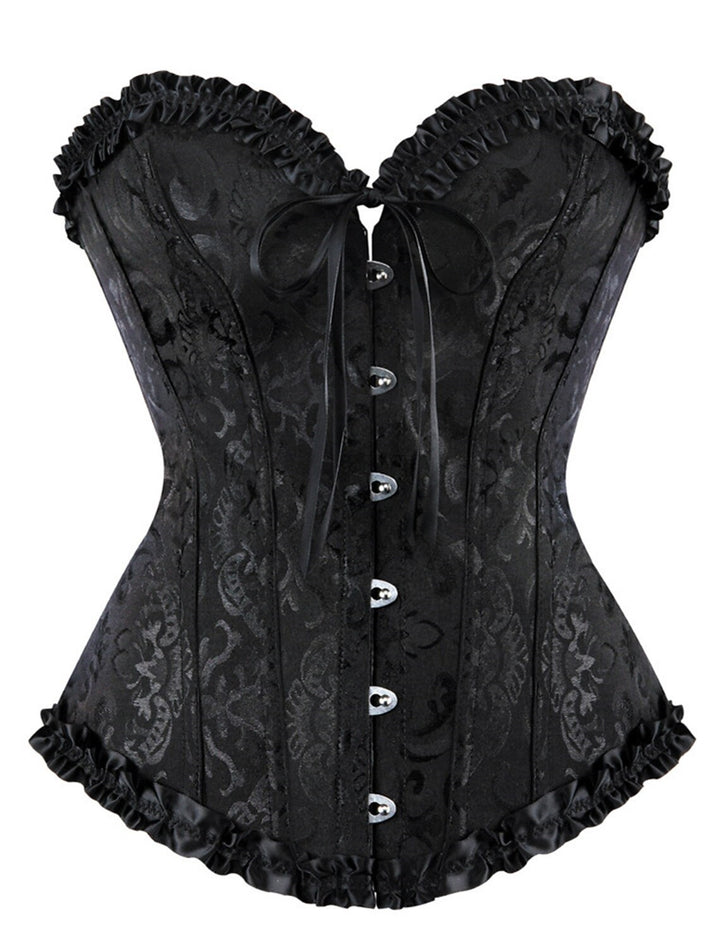 Women‘s Sexy Bavarian Push Up Lace Overbust Corsets for Wedding Party Birthday