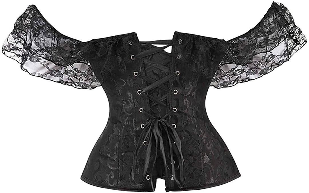 Women‘s Sexy Buckle Hook Push Up Lace Overbust Corsets for Wedding Party Birthday