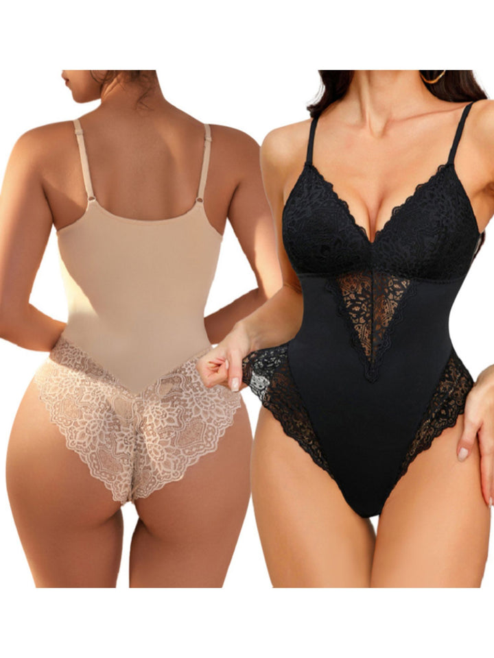 Women's Casual Sexy Cut Out Lace Embroidered Shapewear