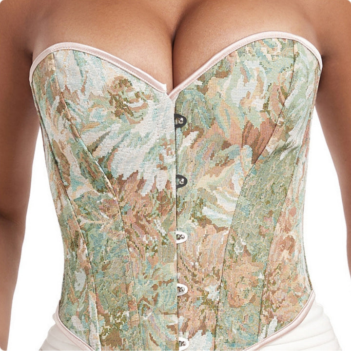 Women‘s Sexy Push Up Floral Overbust Corsets for Wedding Party Birthday