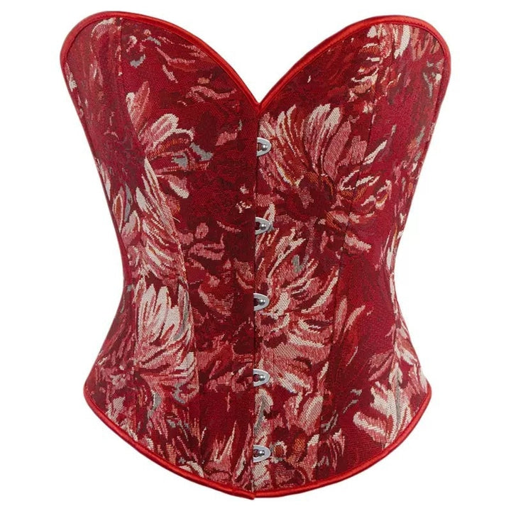 Women‘s Sexy Push Up Floral Overbust Corsets for Wedding Party Birthday