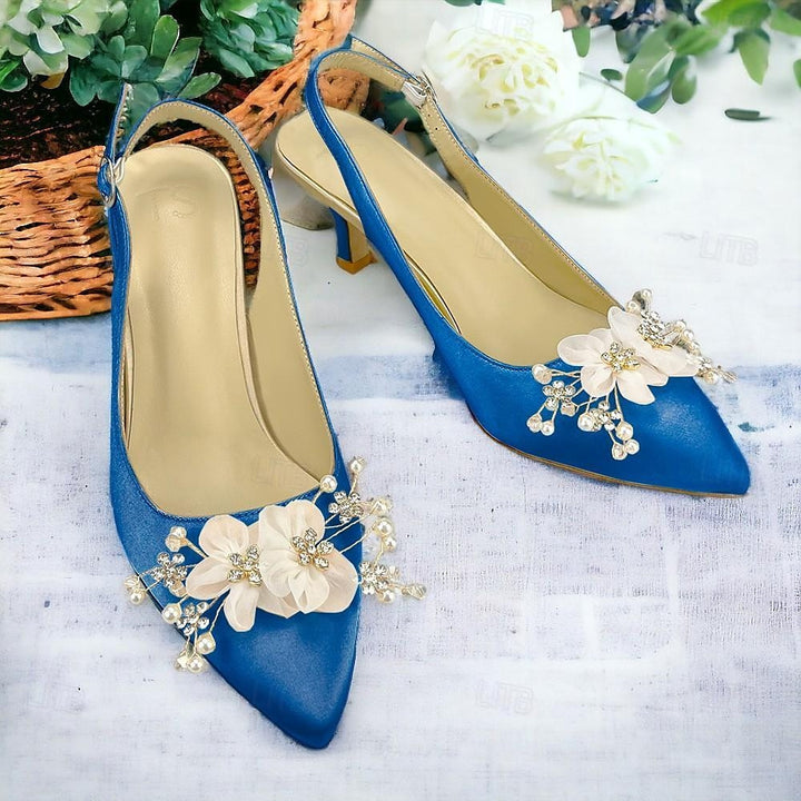 Women's Wedding Shoes Comfort Pointed Toe Wedding Heels Bridal Shoes