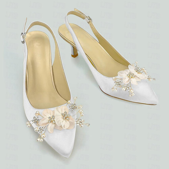 Women's Wedding Shoes Comfort Pointed Toe Wedding Heels Bridal Shoes