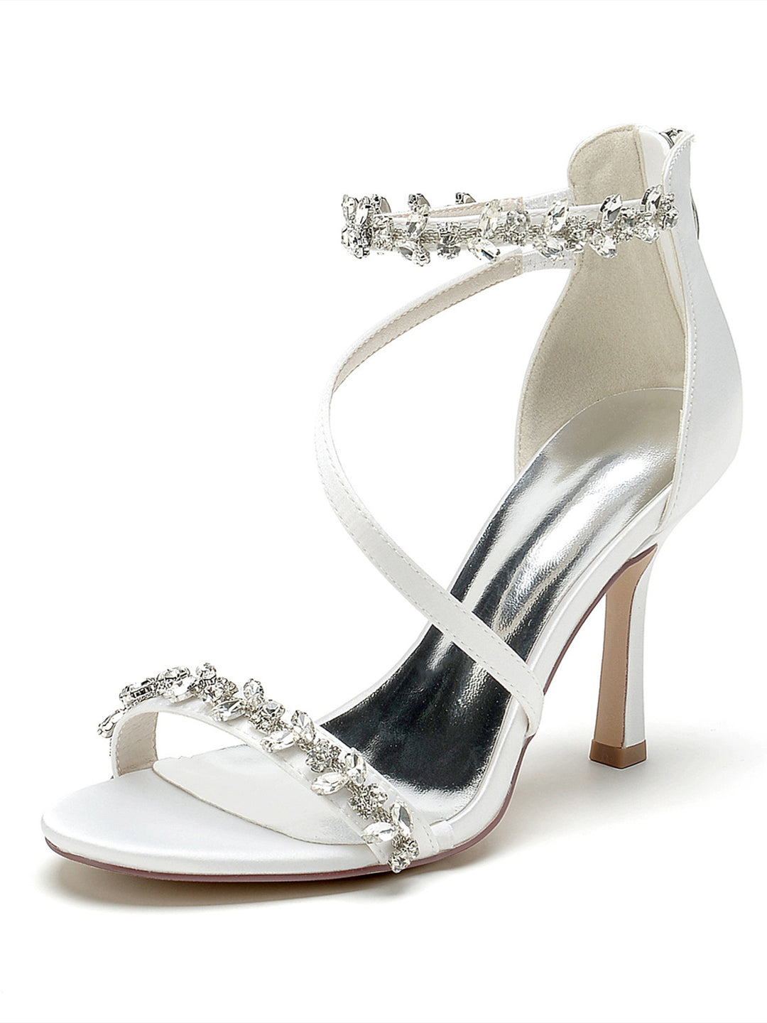 Women's Wedding Bling Bling Sparkling Stilettos High Heel  Pointed Toe Bridal Shoes