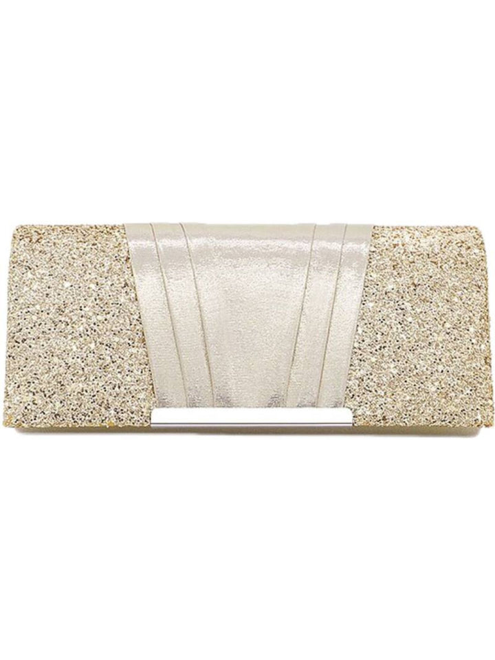 Gold Sparkling Elegant Evening Clutch Bag with Sequins