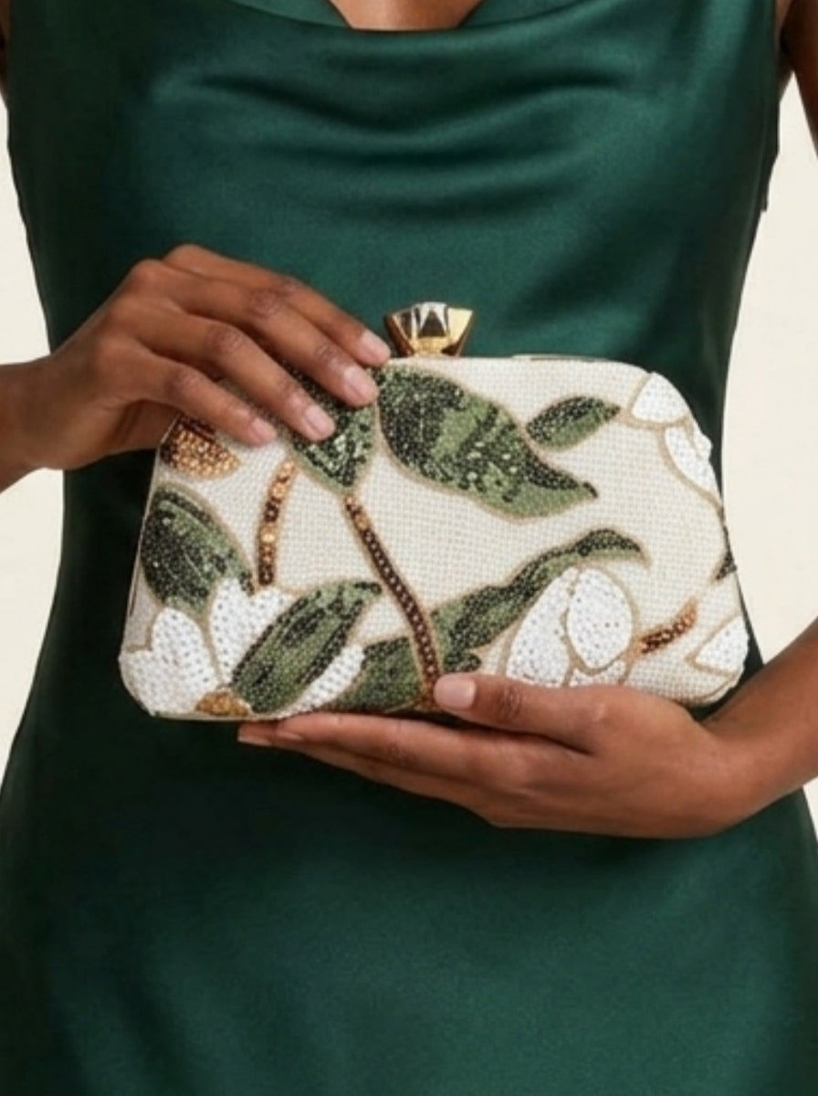 Women's Clutches & Wedding Party Evening Cocktail Bags Sequins Floral