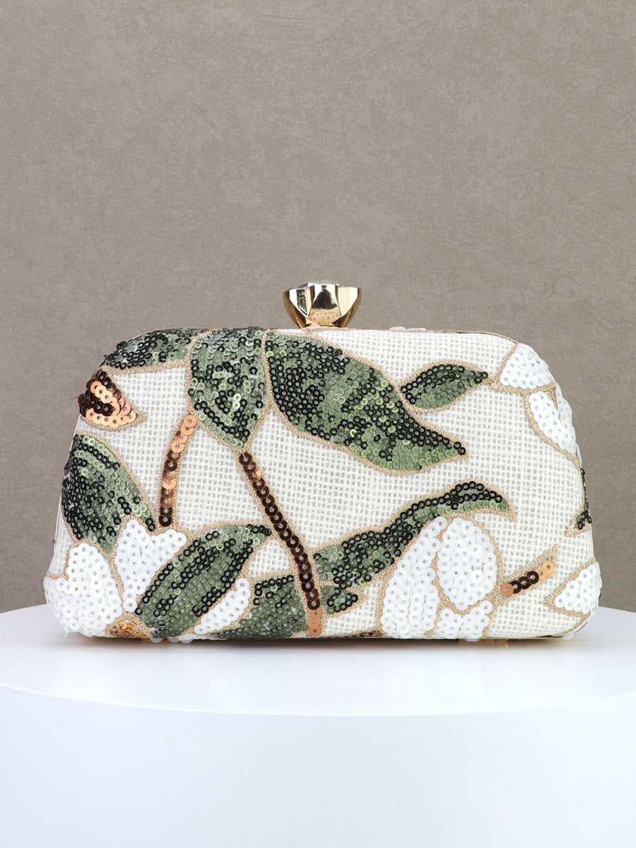 Women's Clutches & Wedding Party Evening Cocktail Bags Sequins Floral