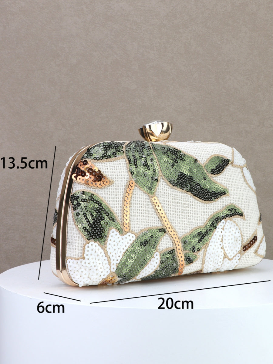 Women's Clutches & Wedding Party Evening Cocktail Bags Sequins Floral