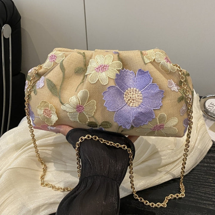 Women's Clutches & Wedding Party Evening Cocktail Bags 3D flowers Embroidery