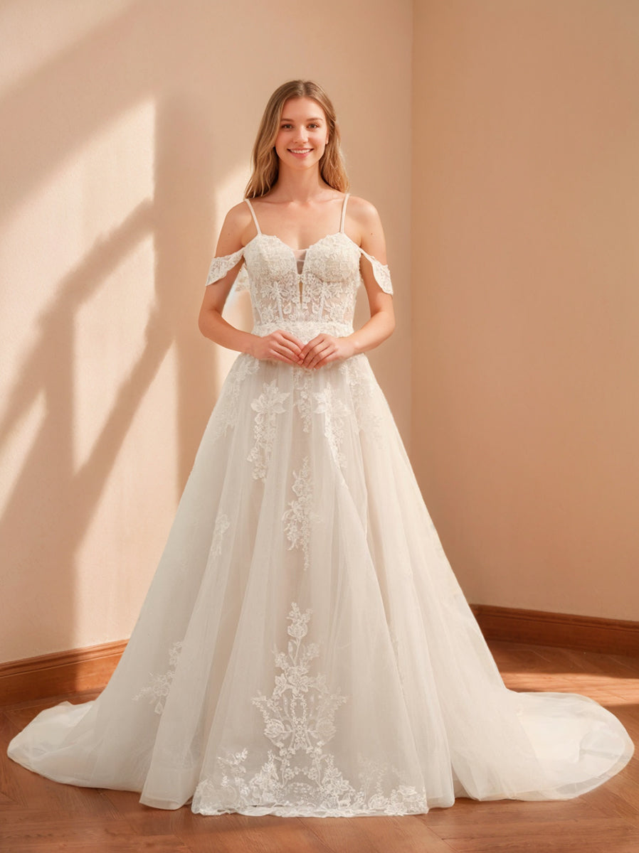 3 quarter length sleeve lace dress 3/4 Sleeves Lace Top Country Wedding Dresses Cheap Backless Wedding Dress  AWD1525 main image 1