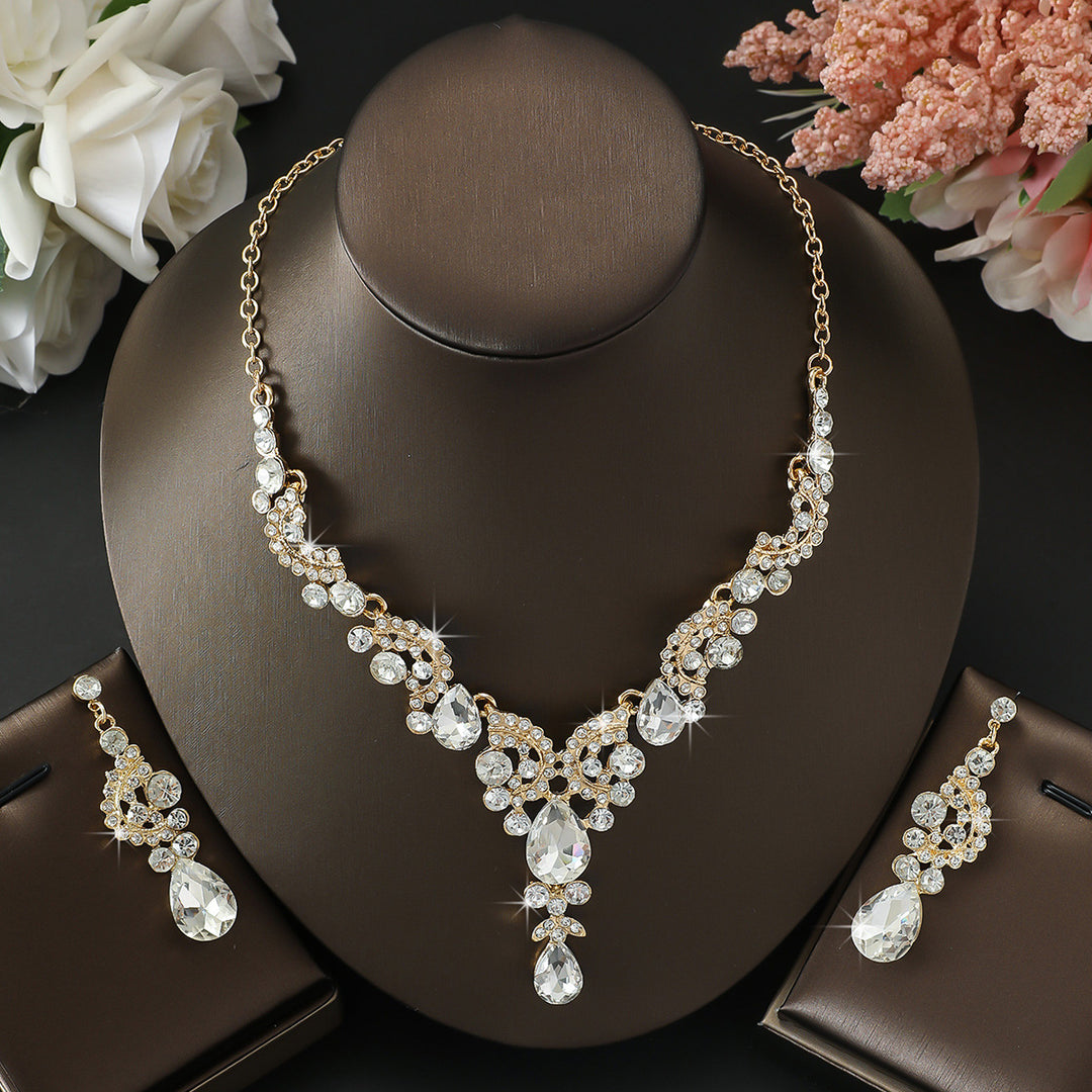 Retro 3 Piece Luxury Sexy Wedding Jewelry Set