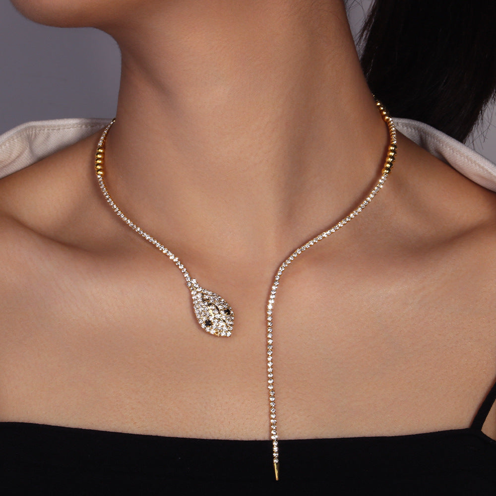 Stylish Minimalist Snake Collar Daily Collarbone Necklace