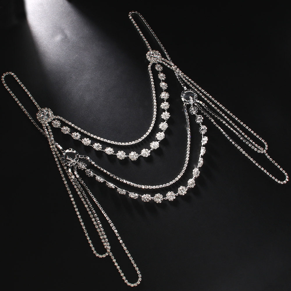 Novelty Fashion Rhinestone Simple Shoulder Chain Dress Accessories