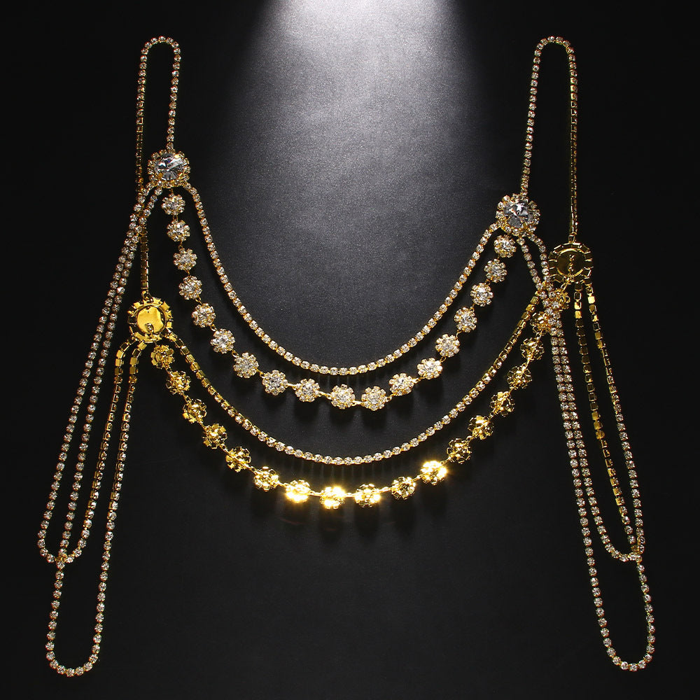 Novelty Fashion Rhinestone Simple Shoulder Chain Dress Accessories