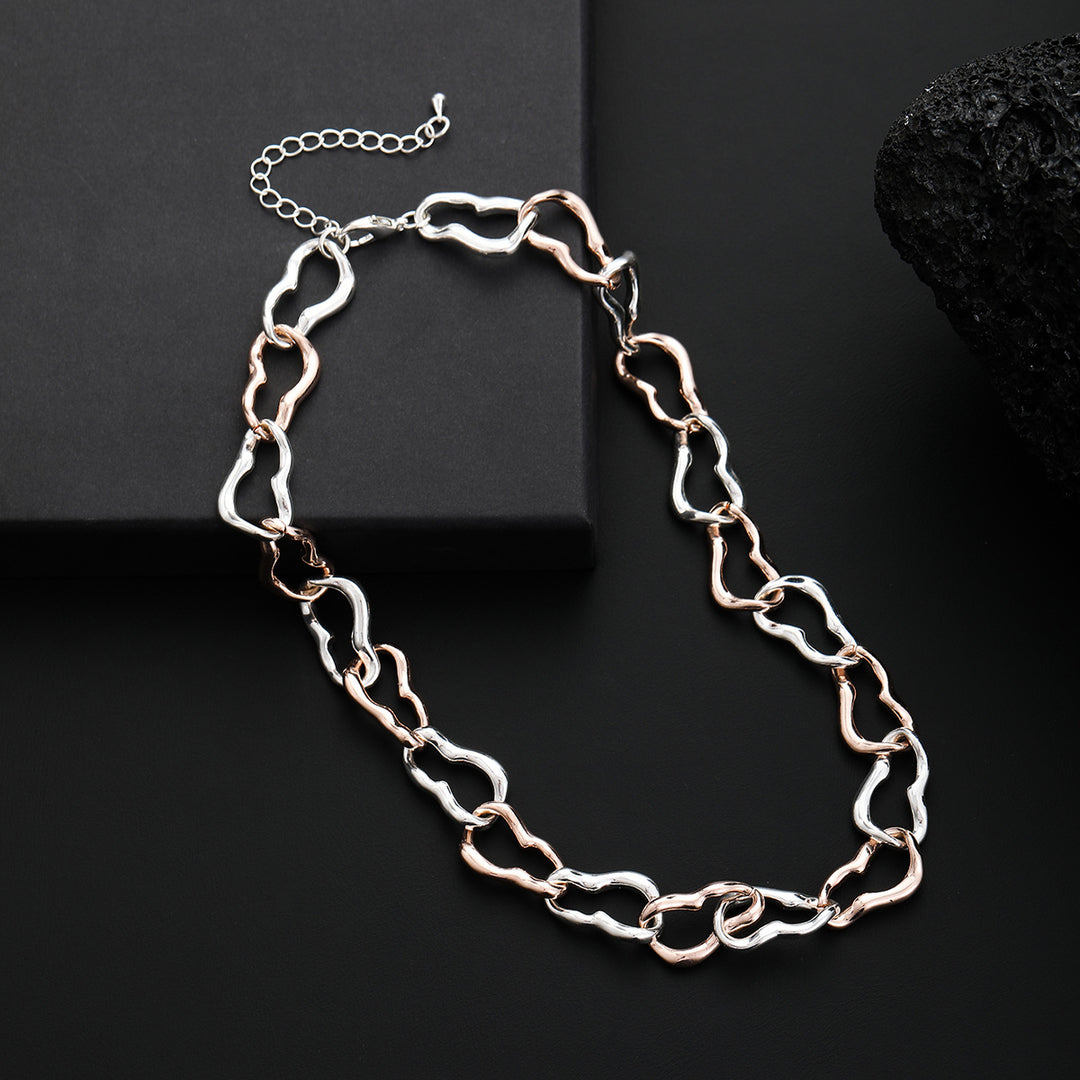 Cool Punk Irregular Circle Alloy Collarbone Necklace