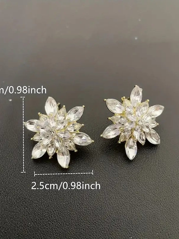 Stud Earrings For Women's Classic Flower Shape Wedding Work Daily