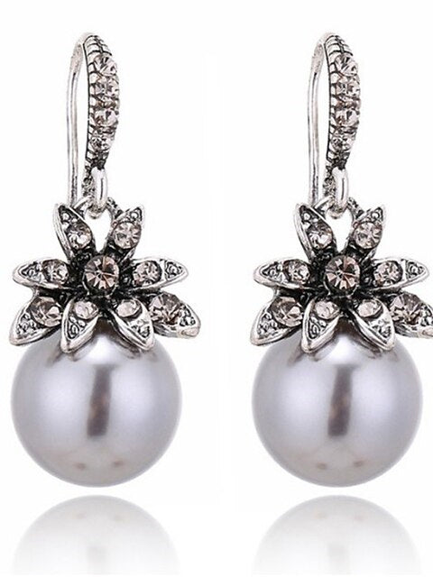 Imitation Pearl Drop Earrings For Women's Wedding Work Daily Long Drop  Earrings
