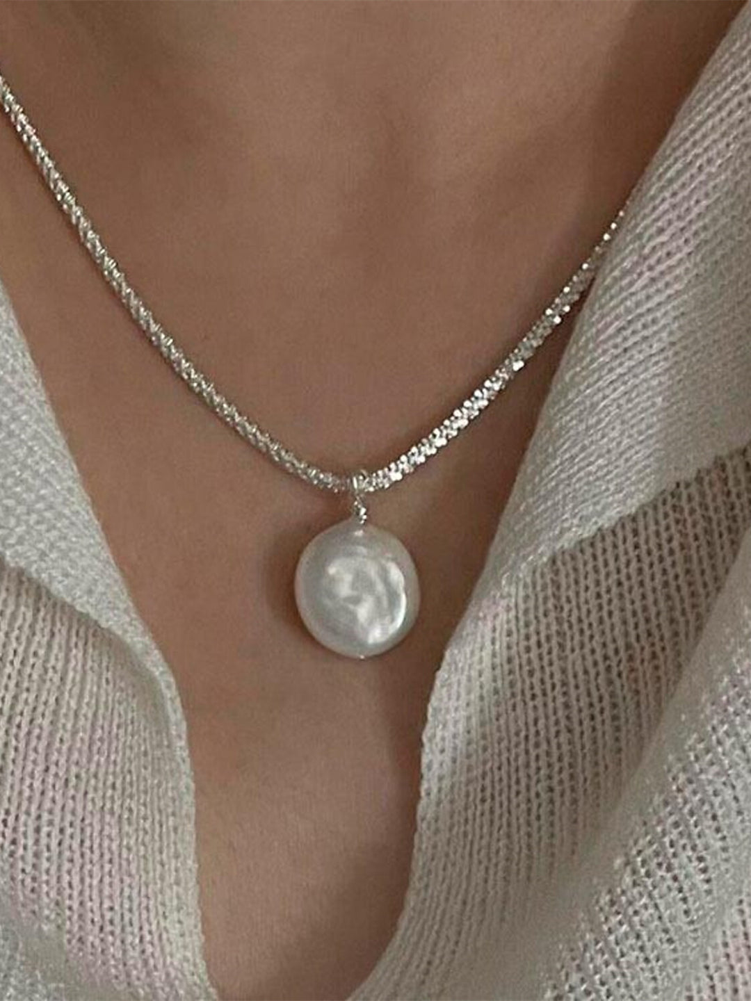 S925 Sterling Silver Necklace for Wedding Valentine's Day Daily Vintage Classic Round Necklace Jewelry