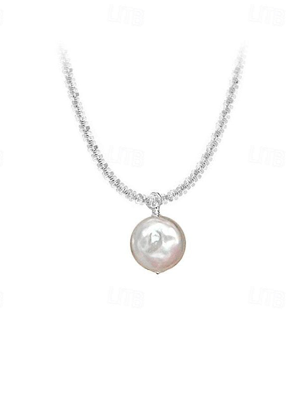 S925 Sterling Silver Necklace for Wedding Valentine's Day Daily Vintage Classic Round Necklace Jewelry
