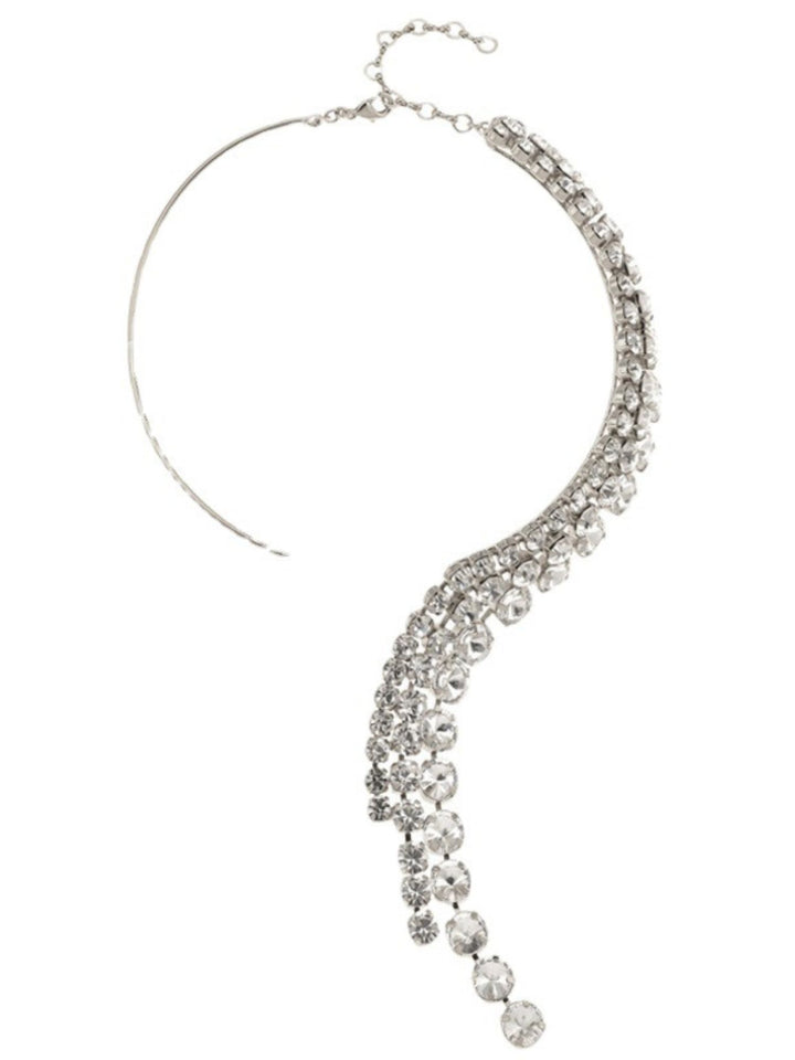 Delicate Fashion Asymmetric Diamonds Elegant Necklace