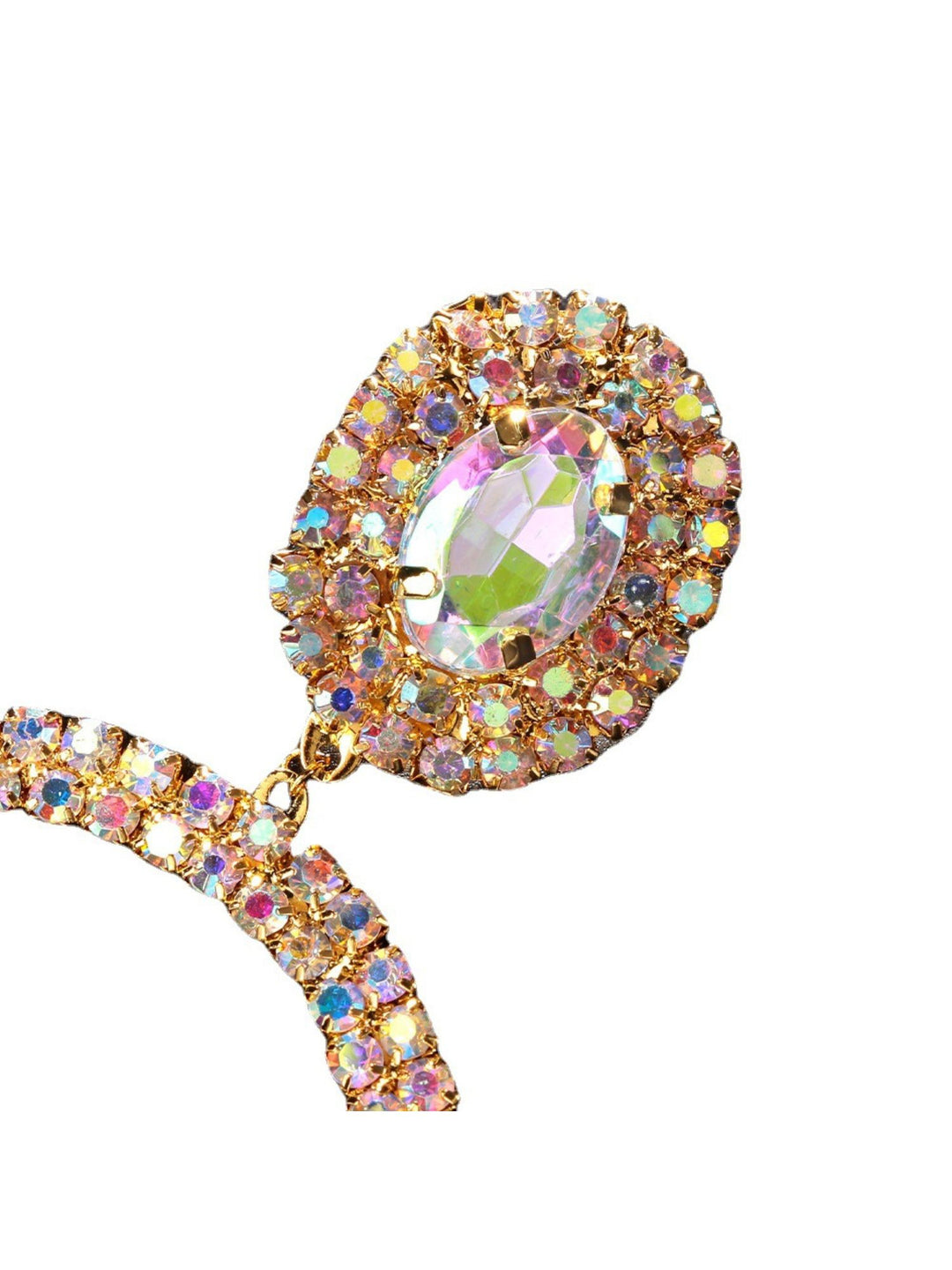 Women's Luxury Colorful Sparkling Diamonds Drop Earrings