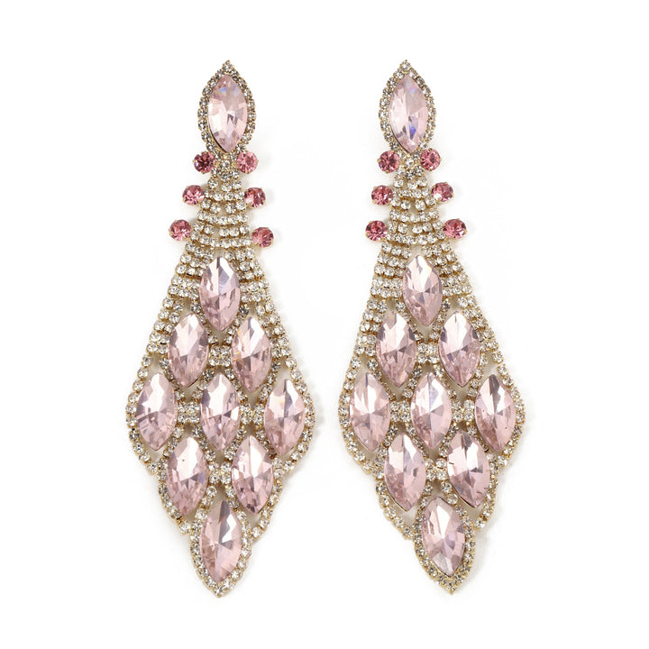 Retro Exaggerated Fashion Glass Rhinestone Elegant Earrings