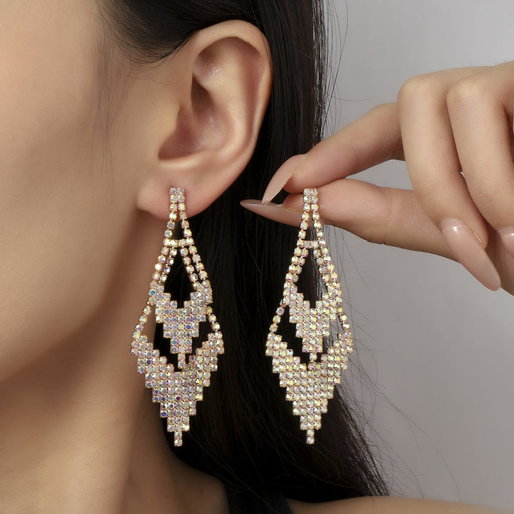 Stylish Rhinestone Luxury Drop Earrings