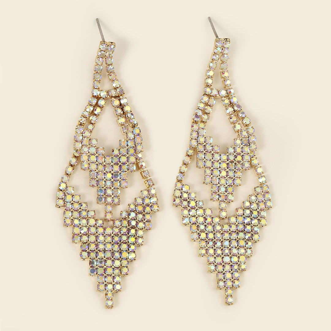 Stylish Rhinestone Luxury Drop Earrings