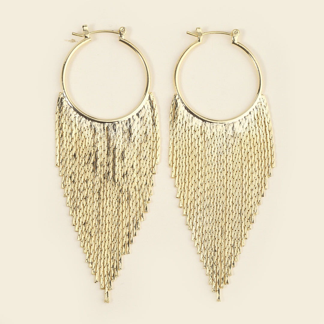 Casual Exaggerated Silver Tassel Minimalist Earrings