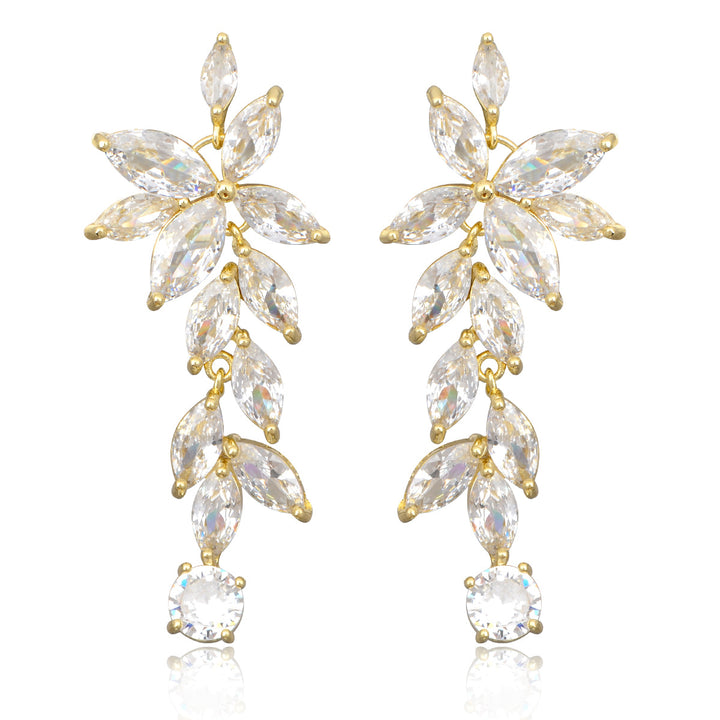 Elegant Classic Daily Long Diamond Earrings