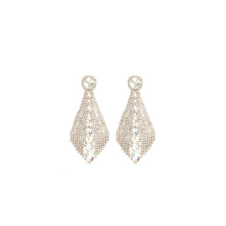 Fashion Luxury Diamond Rhinestone Tassel Drop Earrings