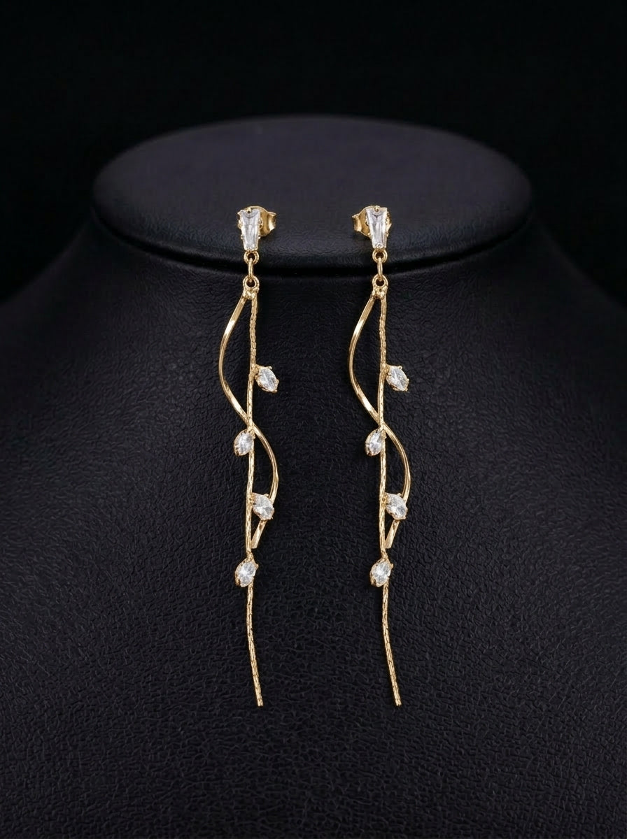 Marquise Rhinestone Dangle Earrings