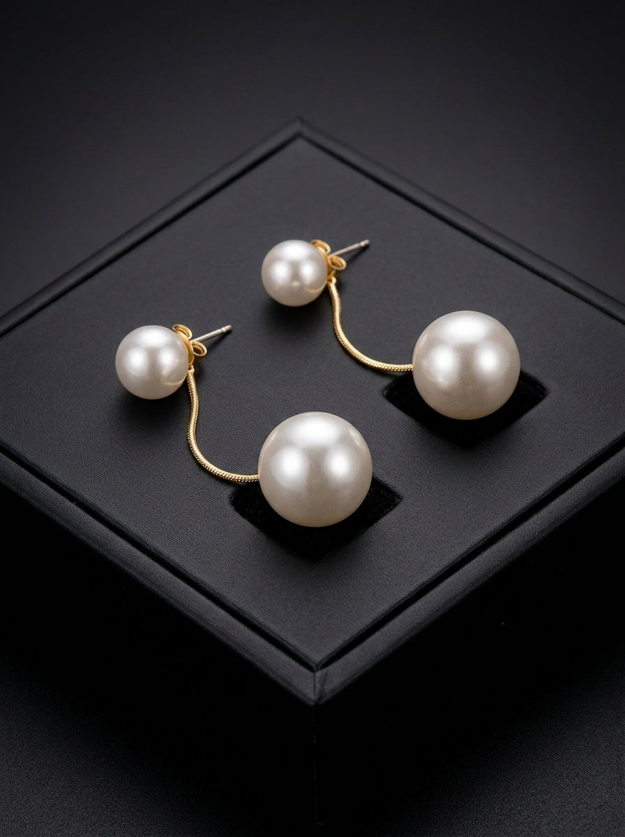 Dainty Pearl Dangle Earrings