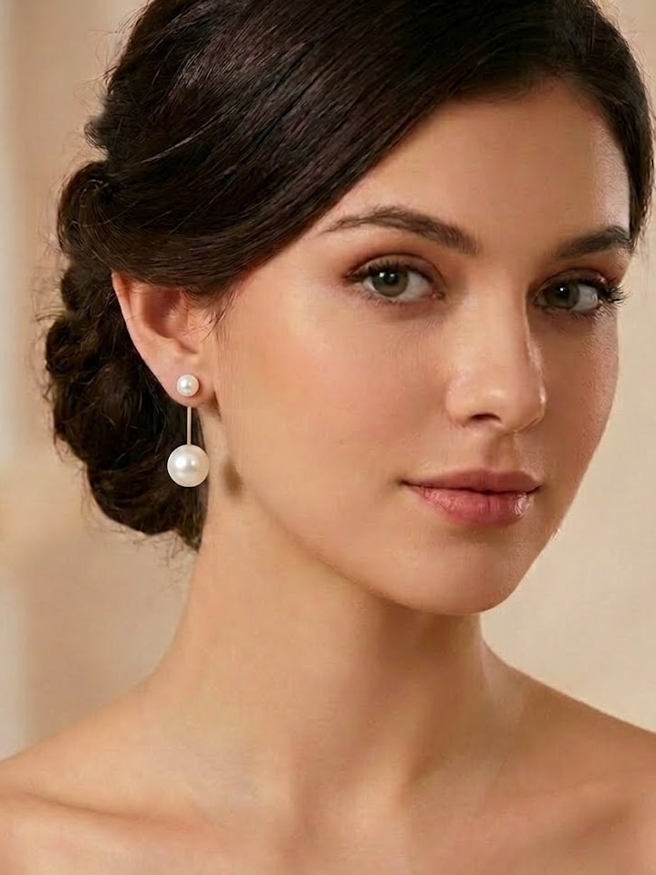 Dainty Pearl Dangle Earrings