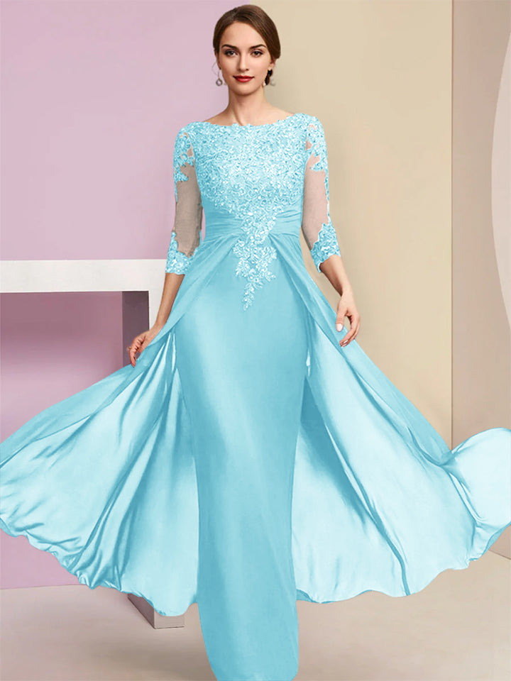 Sheath/Column Mother of the Bride Dresses with Sequins & Applique