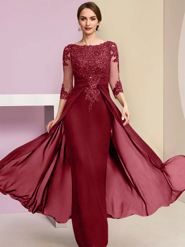 Sheath/Column Mother of the Bride Dresses with Sequins & Applique