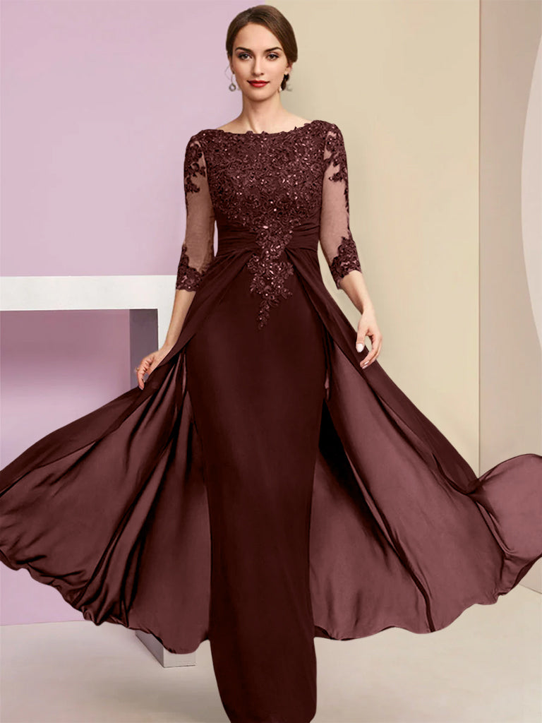 Sheath/Column Mother of the Bride Dresses with Sequins & Applique