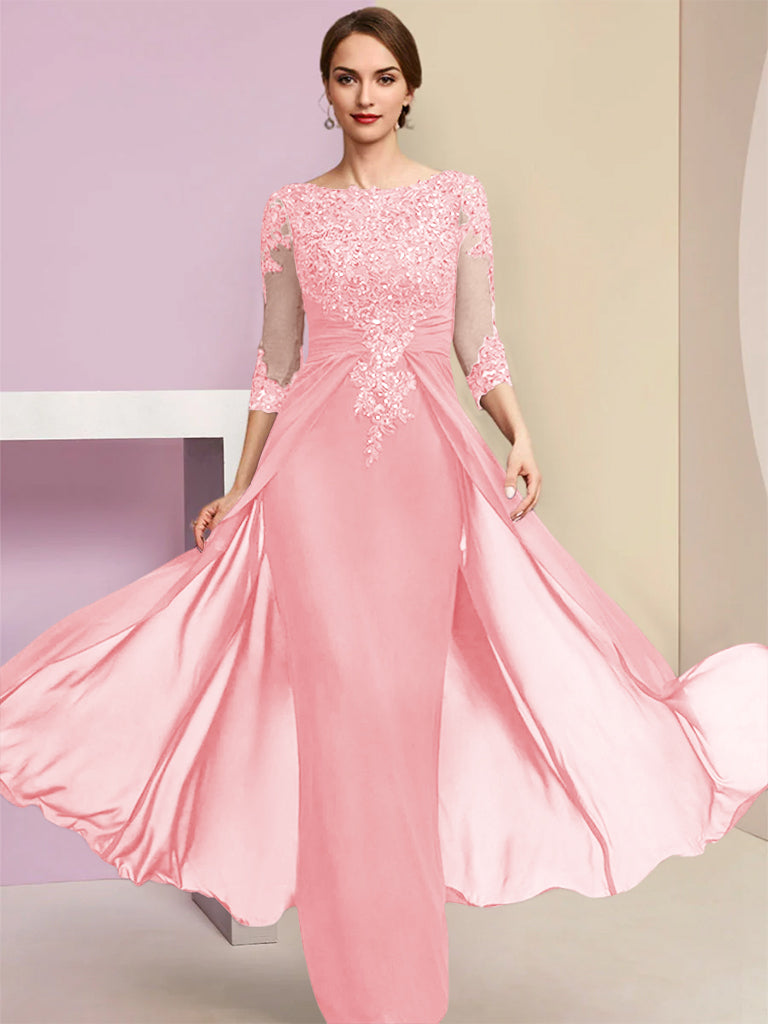 Sheath/Column Mother of the Bride Dresses with Sequins & Applique