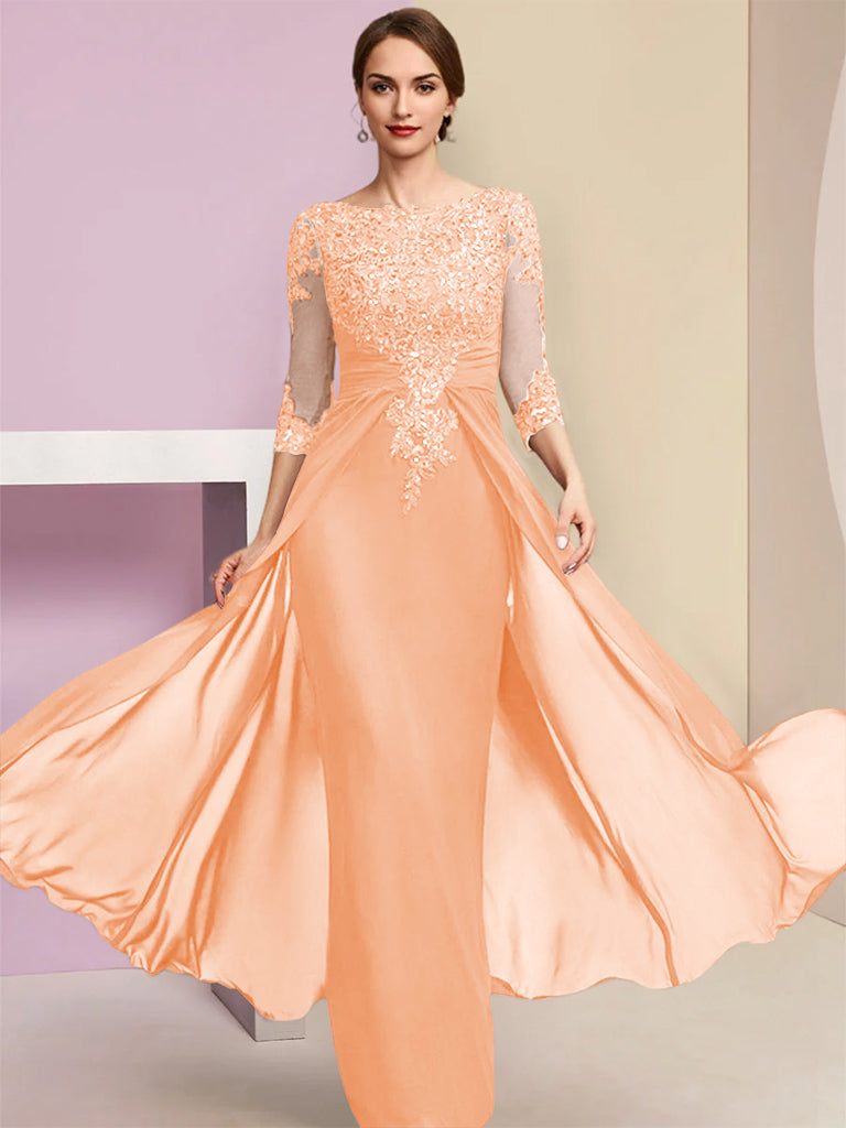 Sheath/Column Mother of the Bride Dresses with Sequins & Applique