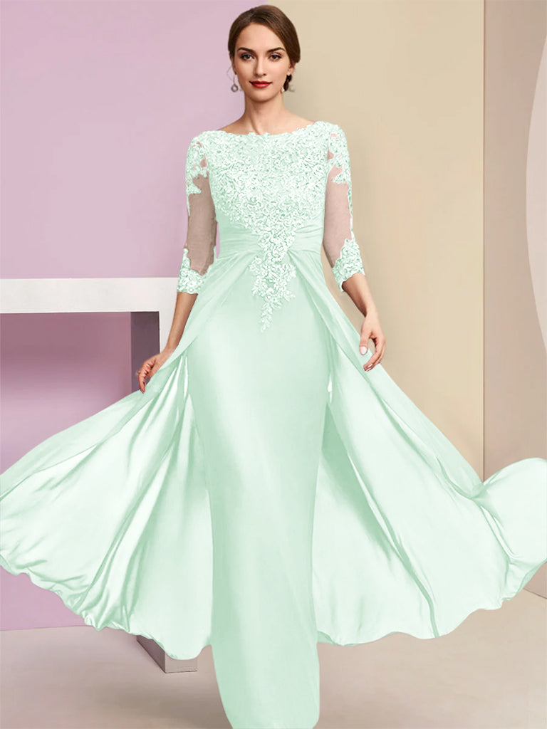 Sheath/Column Mother of the Bride Dresses with Sequins & Applique