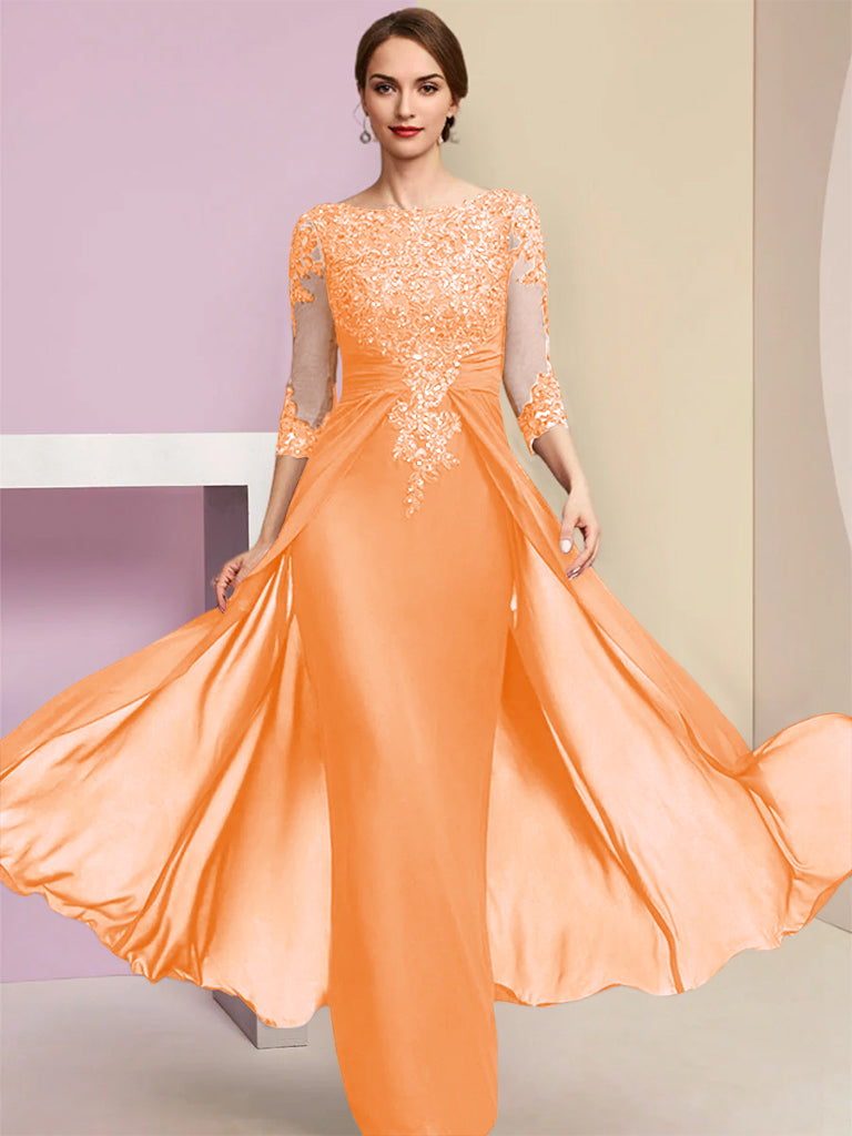 Sheath/Column Mother of the Bride Dresses with Sequins & Applique