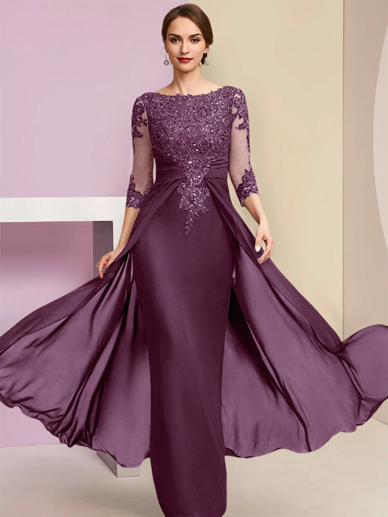 Sheath/Column Mother of the Bride Dresses with Sequins & Applique