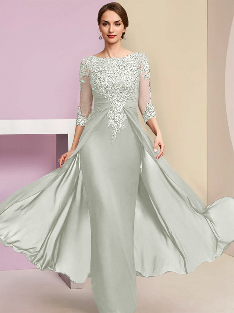 Sheath/Column Mother of the Bride Dresses with Sequins & Applique