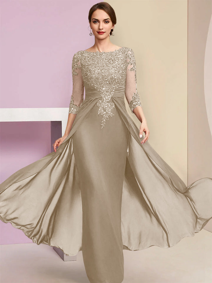 Sheath/Column Mother of the Bride Dresses with Sequins & Applique