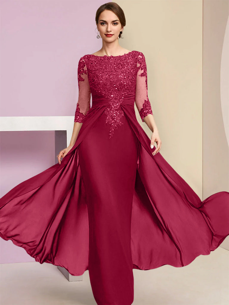 Sheath/Column Mother of the Bride Dresses with Sequins & Applique