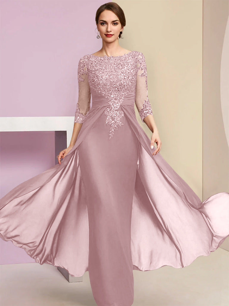 Sheath/Column Mother of the Bride Dresses with Sequins & Applique