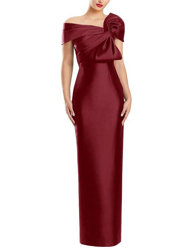 Sheath/Column One-Shoulder Floor-Length Mother of the Bride Dresses