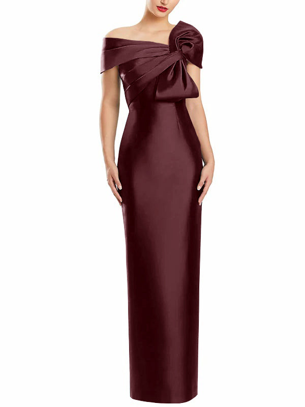 Sheath/Column One-Shoulder Floor-Length Mother of the Bride Dresses