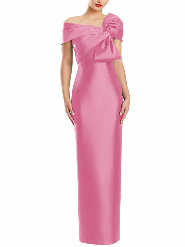 Sheath/Column One-Shoulder Floor-Length Mother of the Bride Dresses